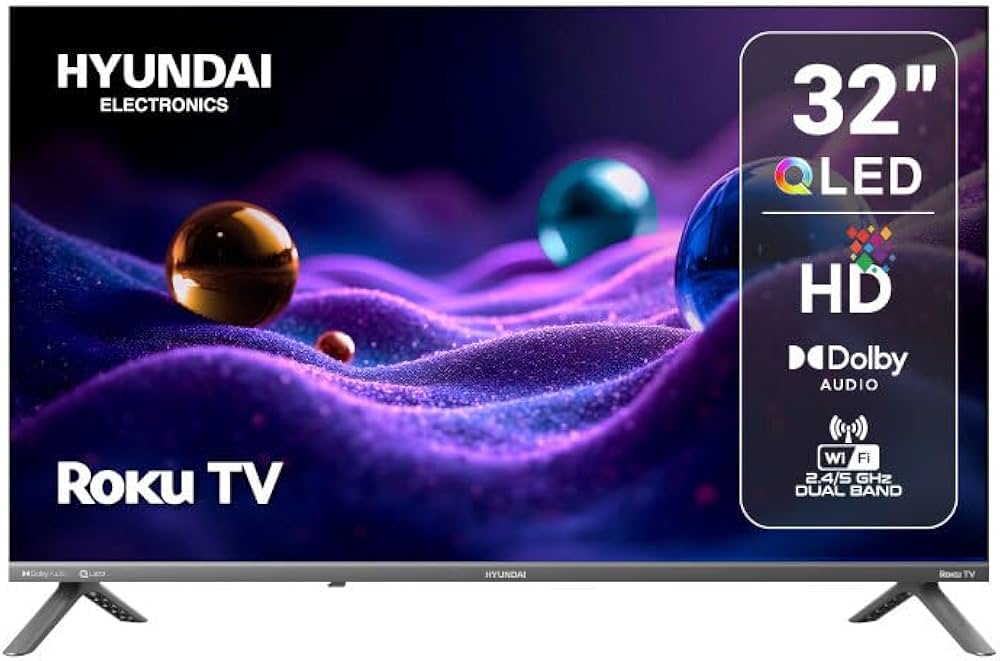 Hyundai Smart TV QLED 3258QR 32", Full HD, Negro
