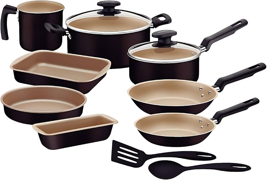 Tramontina Batería de Cocina 27899-484, Aluminio, Antiadherente, 12 Piezas