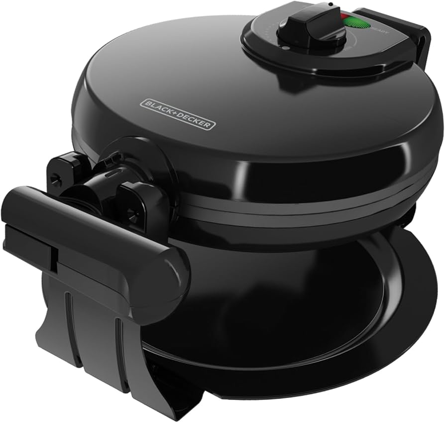 Black & Decker Waflera WM1000B, 4 Gofres, 800W, Negro