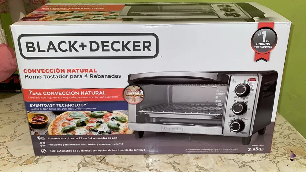 Horno Eléctrico Black+decker To1755 Convección 4 Rebanadas Color Plateado/Negro