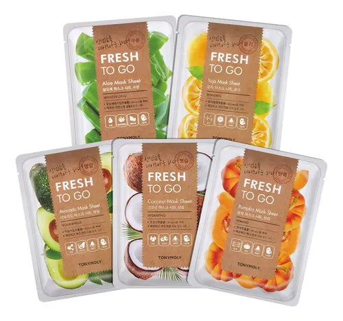 Tonymoly- Pack 5 Mascarillas Fresh To Go Tipo de piel seca,mixta,grasa