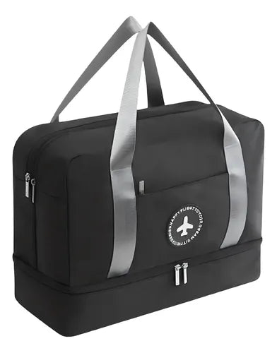 Maleta Para Gimnasio, Bolsa De Viaje Pequeña Oxford Color Negro Gym/travel Bag Negra