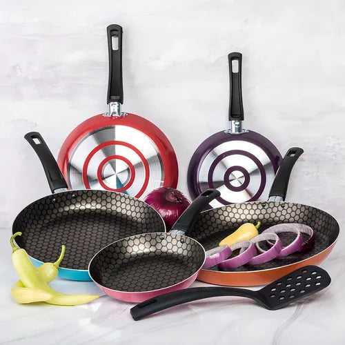 Juego 5 Sartenes Fashion Cook Cinsa Con Antiadherente Thermocell Multicolor