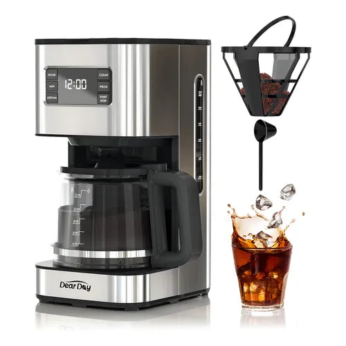 Dear Day Cafetera Eléctrica 12 tazas de café programable