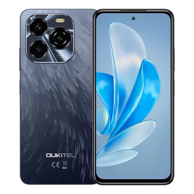 Oukitel C65 Teléfono Celular Inteligente Dual Sim 16(4+12)+128 Gb 5150mah Loudspeaker 6.67in Hd+ Andriod 15 Ligero Smartphone /fingerprint/gps/8+50mp