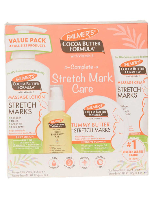 PALMER'S Set de crema para cuerpo recomendada para reparar de día y noche crema anti estrías Palmer´s stretch mark care todo tipo de piel