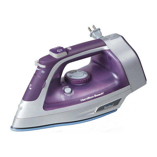 Hamilton Beach Plancha de Vapor Seco Durathon, 1500W, Púrpura/Gris