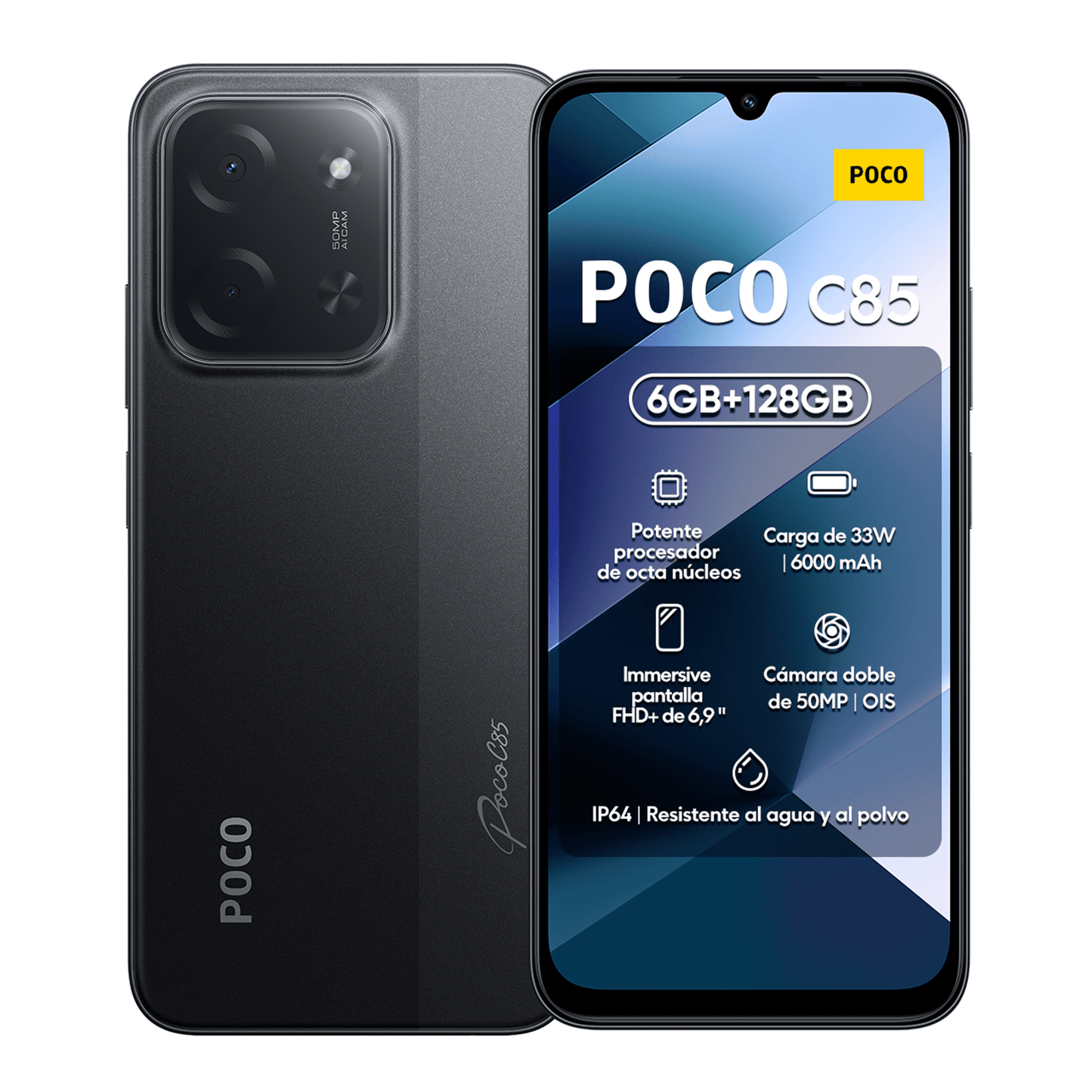 Xiaomi Poco C85 6.9" Dual SIM, 128GB, 6GB RAM, Negro