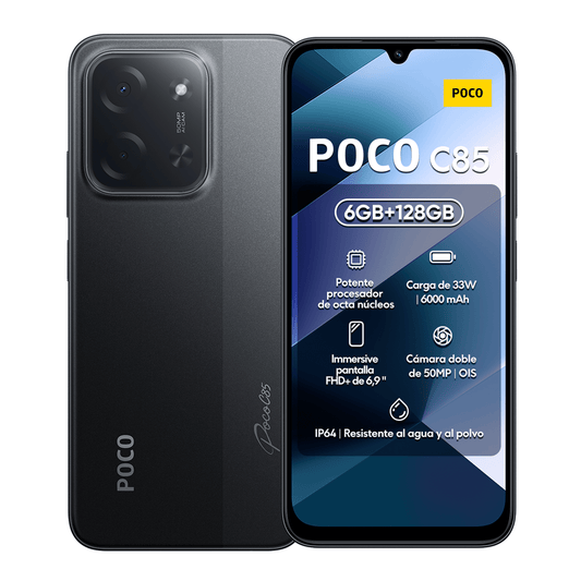 Xiaomi Poco C85 6.9" Dual SIM, 128GB, 6GB RAM, Negro