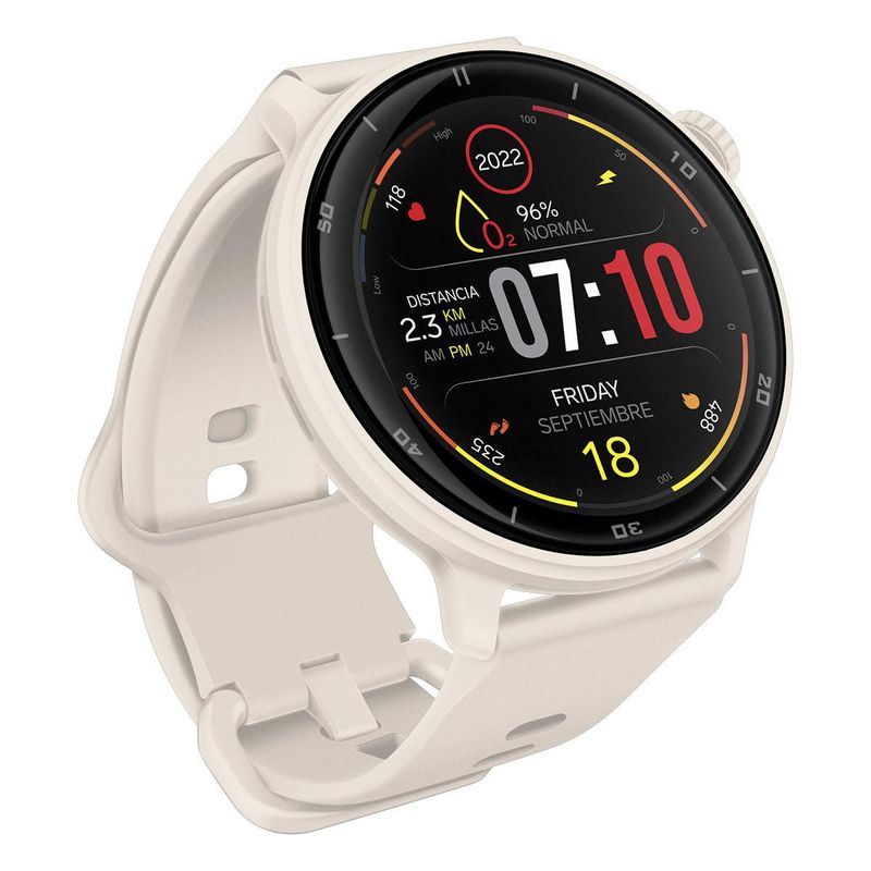 Steren Smartwatch SMW-3000, AMOLED, Android/iOS, Beige - Resistente al Agua
