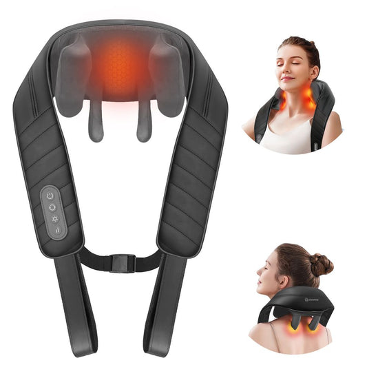 Life & Care Masajeador Shiatsu, para Cuello, 3 Velocidades, Negro