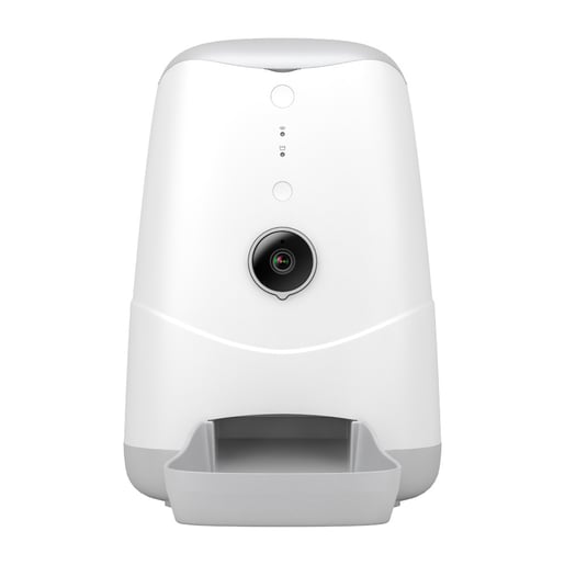 Tecnolite Dispensador de Alimentos para Mascota AM35VCDTCW, 3.7 Litros, Cámara, WiFi, Blanco