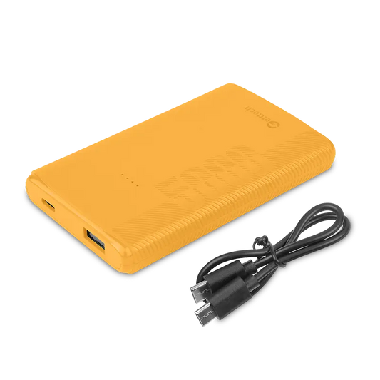 Cargador Portátil Getttech Power Bank GBN-E5KCS-01, 5000mAh, Amarillo