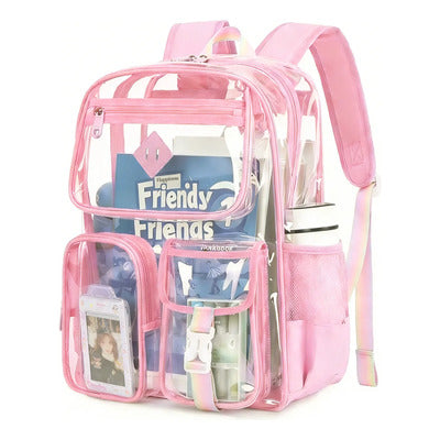 Mochila Transparente Escolar Pvc Niñas Primaria Juveniles