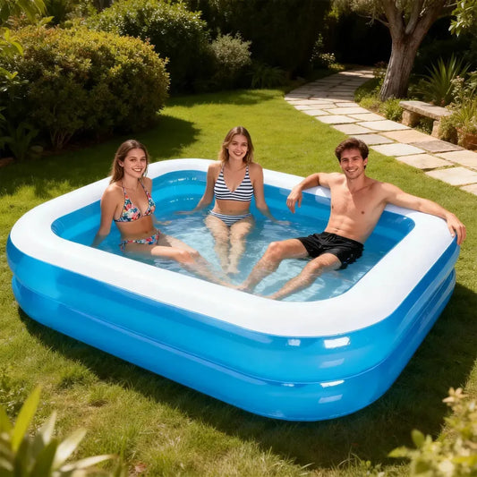 Alberca Inflable Rectangular Familia Piscinas 181x141x46cm Vlbwak