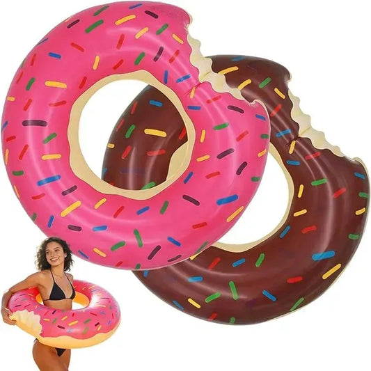 2pzs Salvavidas Inflables Donas Flotadores Para Alberca 90cm.cafe+rosa