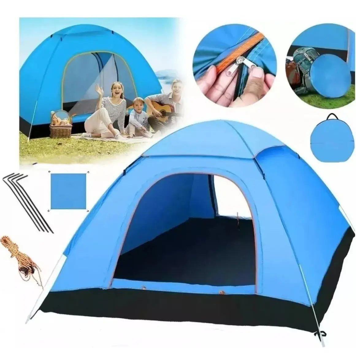 Tienda Casas De Campaña Camping El Gran Espacio 3-6 Persona