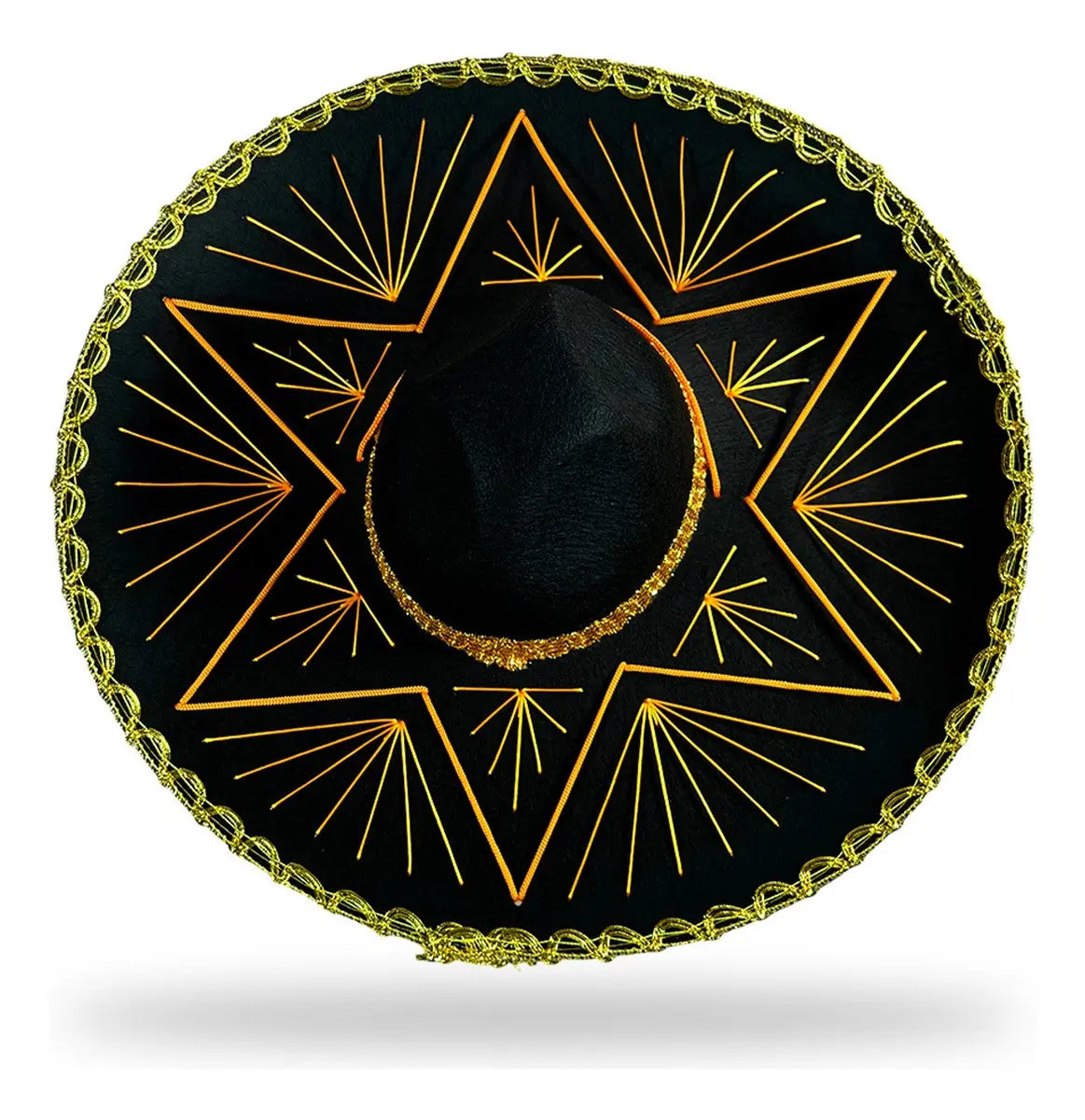 Sombrero Charro Dorado Revolución 15 Septiembre México Fiest Diseño De La Tela Liso Talla Unitalla