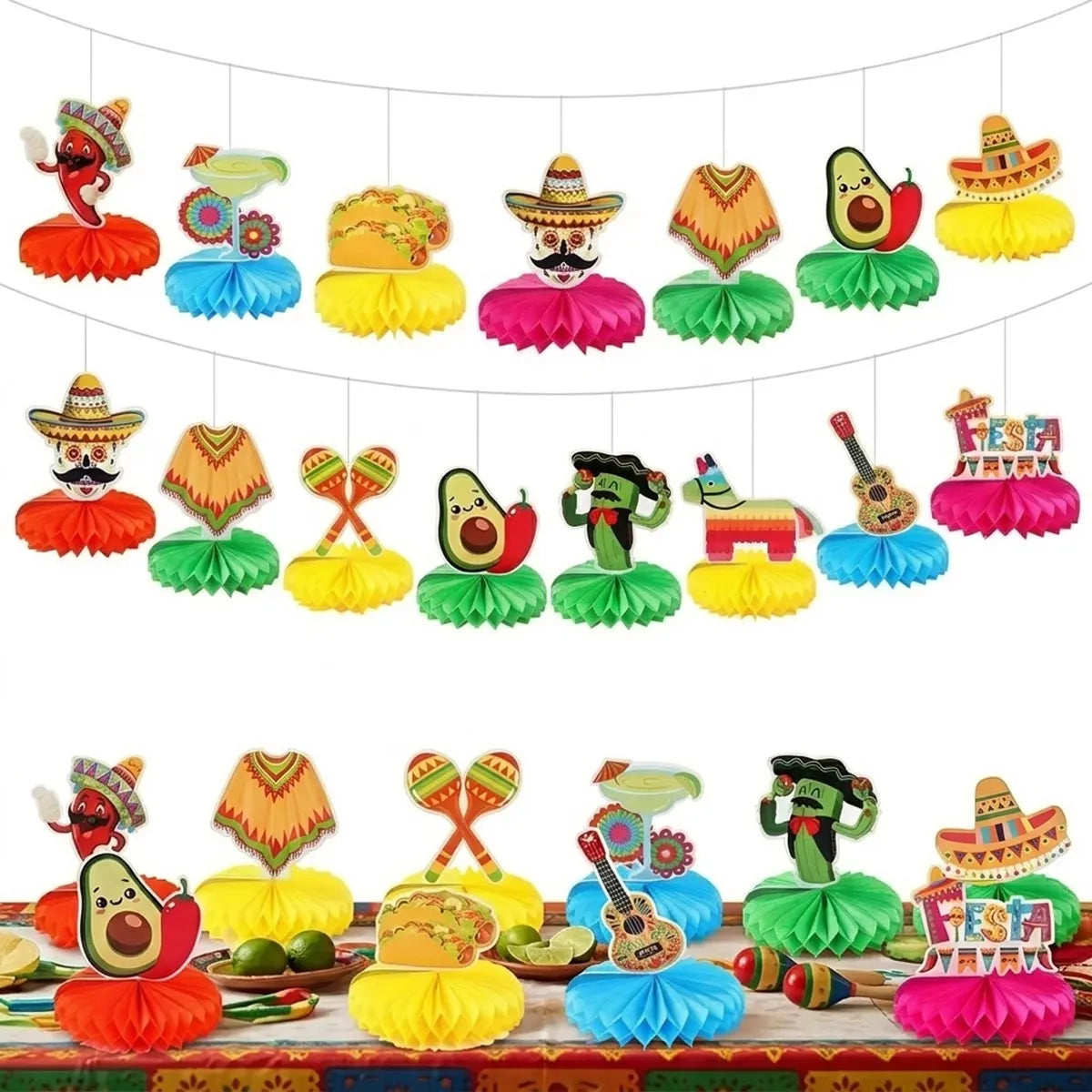 4  paquetes de 12 Piezas Día Independencia Mexicana Decoración Para Fiestas