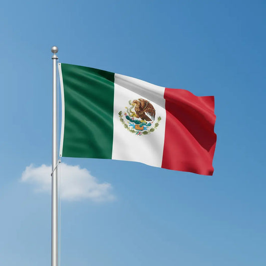3 piezas Bandera México 1.5m X 90cm Tela Resistente Lavable Int Ext