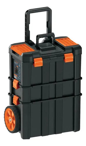 Truper Caja para Herramientas 102644, Polipropileno, Negro/Naranja