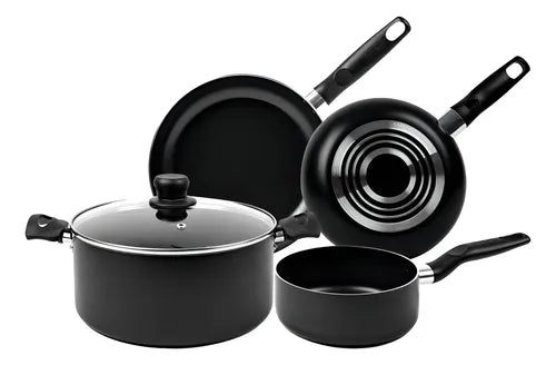 T-Fal Batería de Cocina Inicia, Aluminio, Antiadherente, 5 piezas