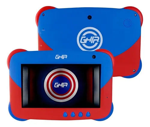 Tablet Ghia para Niños 7 KIDS 7", 16GB, Android 9.0 Go Edition, Azul/Rojo