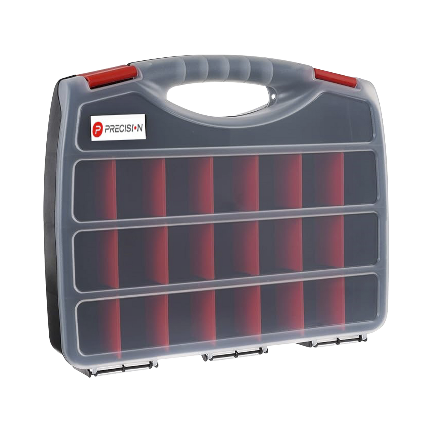 Precision Caja de Herramientas PST-H07-002, 21 Compartimentos, Gris