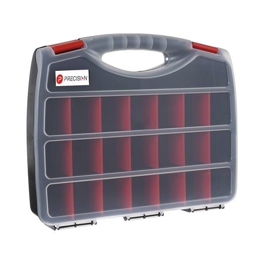 Precision Caja de Herramientas PST-H07-002, 21 Compartimentos, Gris