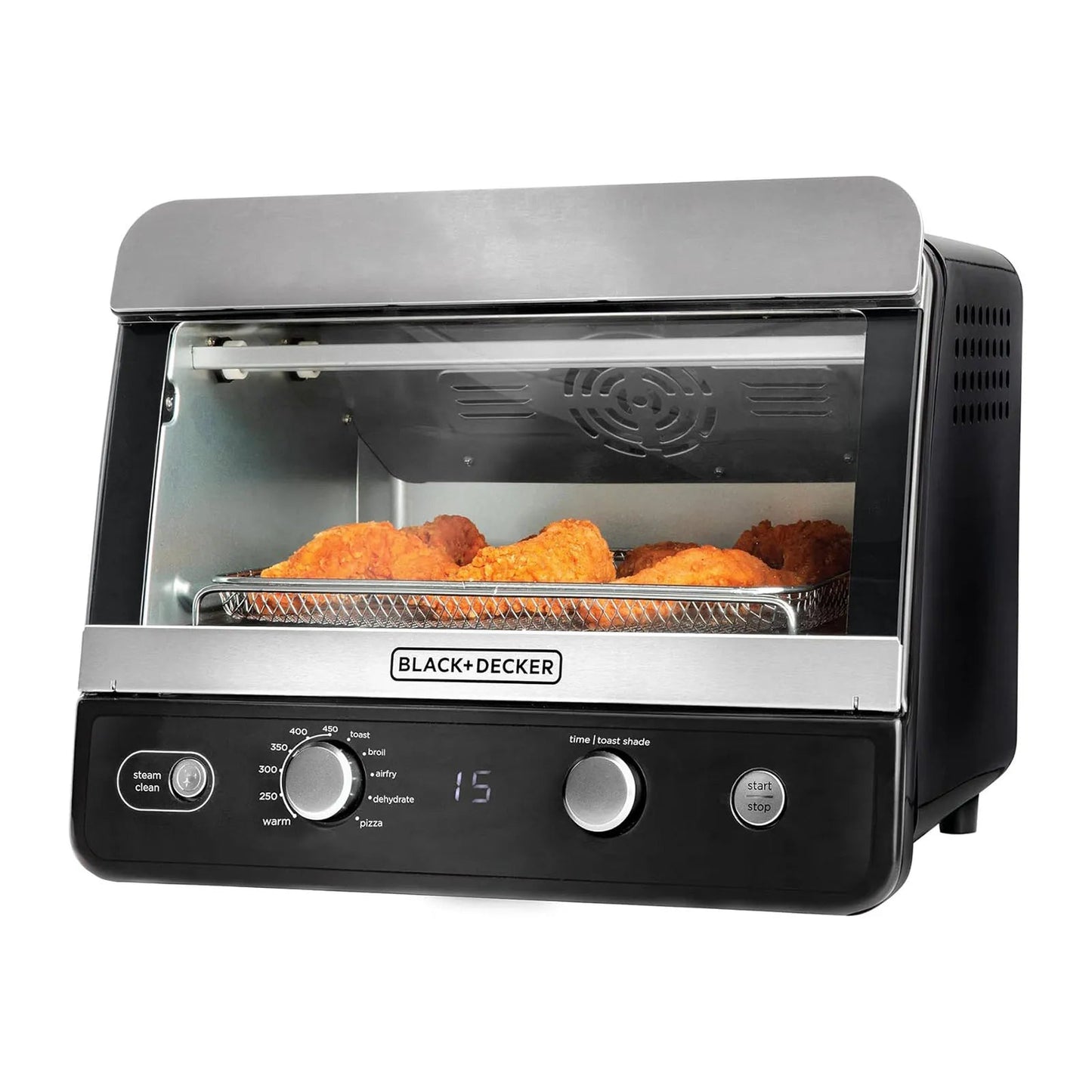 Black & Decker Horno Tostador con Freidora TOD6020B-LA, 1700W, Plata