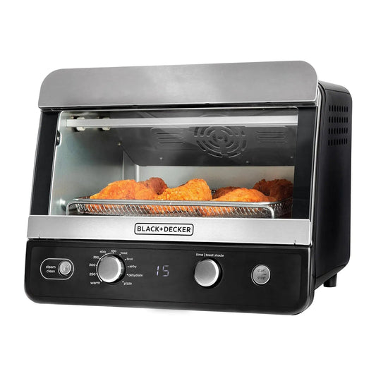 Black & Decker Horno Tostador con Freidora TOD6020B-LA, 1700W, Plata