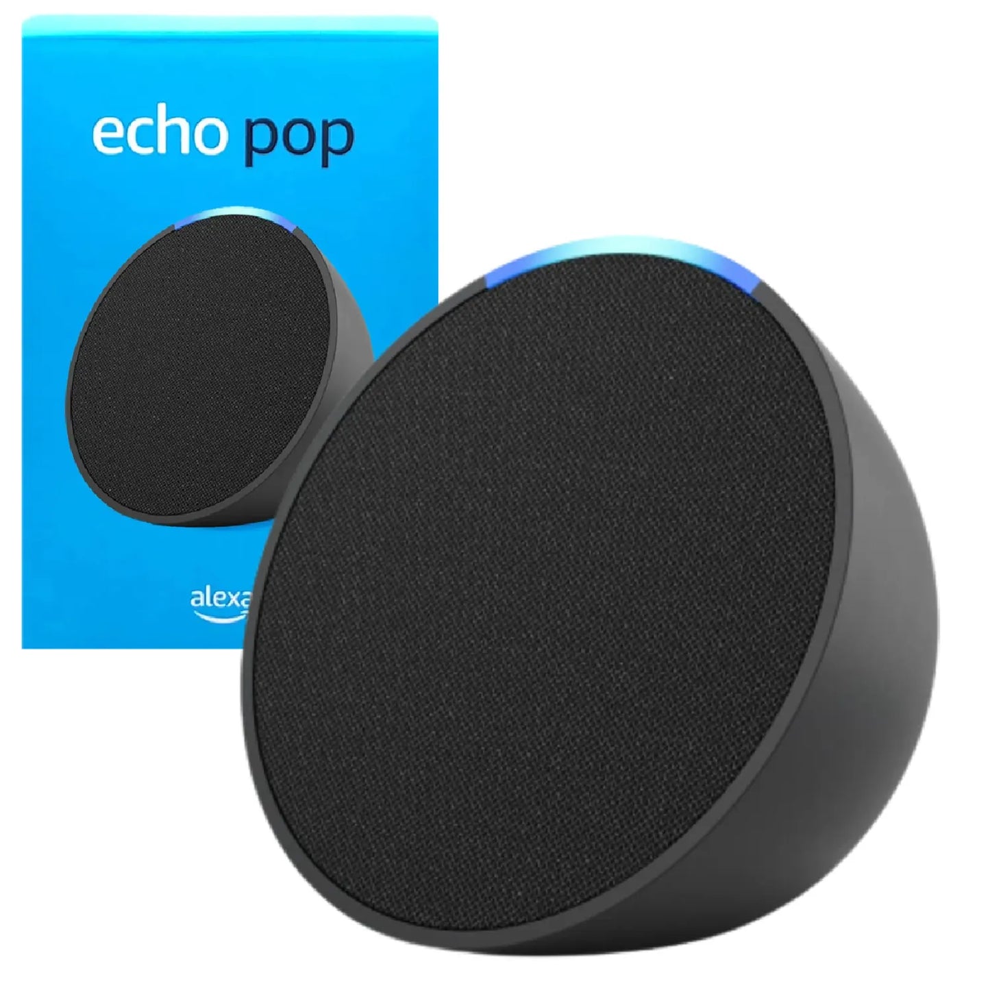 Amazon Echo Pop Asistente de Voz 1ra Generación, Inalámbrico, Wi-Fi, Carbón